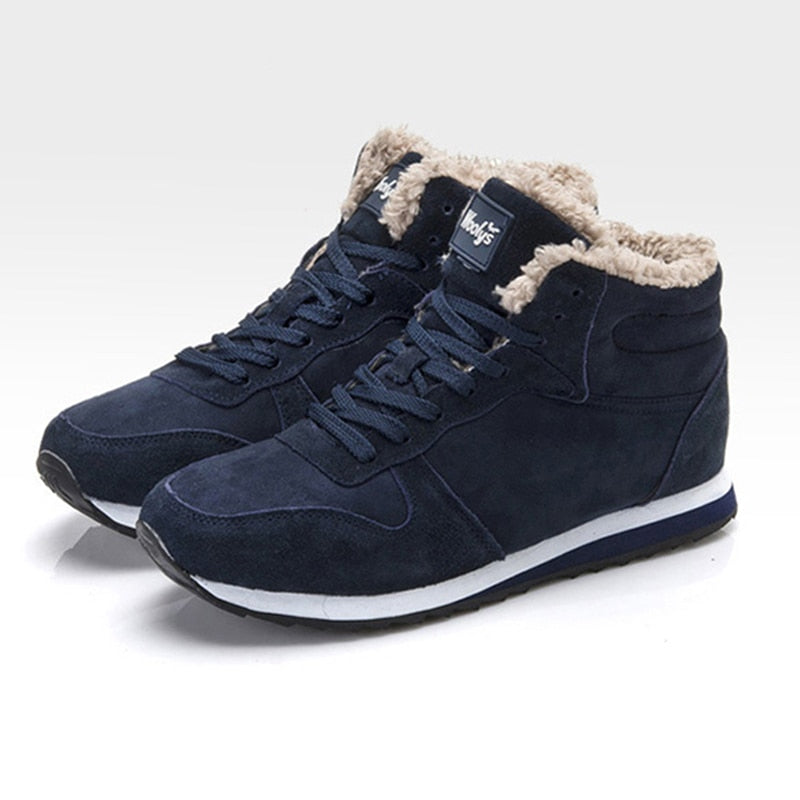 High top lace-up sneaker boots with faux fur collar