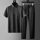 Men's short-sleeve polo shirt and trousers set