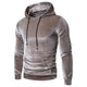 Men's velour hoodie with drawstring hood and kangaroo pocket