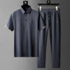 Men's short-sleeve polo shirt and trousers set