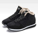 High-top lace-up sneaker boots with faux fur collars