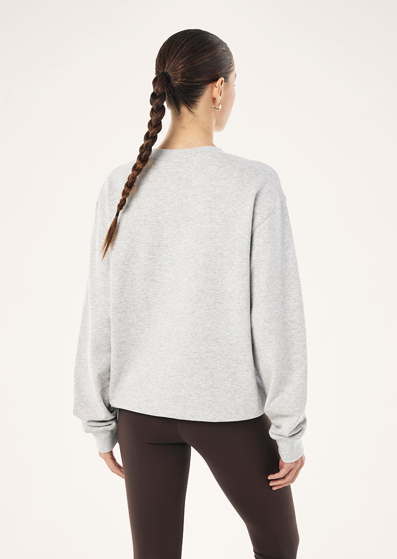 Grey and blue colour block sweatshirt