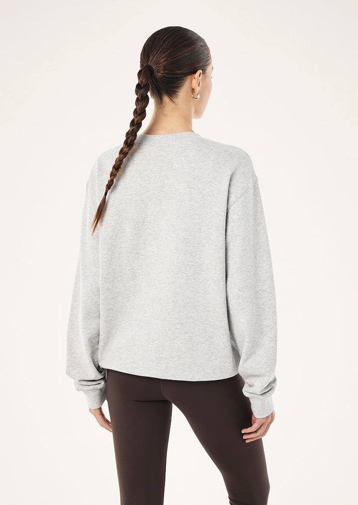 Grey and blue colour block sweatshirt