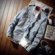 Men's denim jacket with button front
