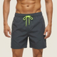 Men's Swim Shorts, Drawstring Waist Swim Trunks with Side Pockets, Relaxed Fit Beach Swimwear