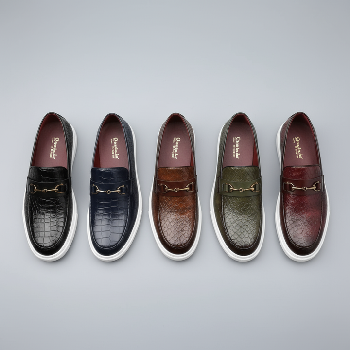 Classic slip-on loafers with round toes and low heels