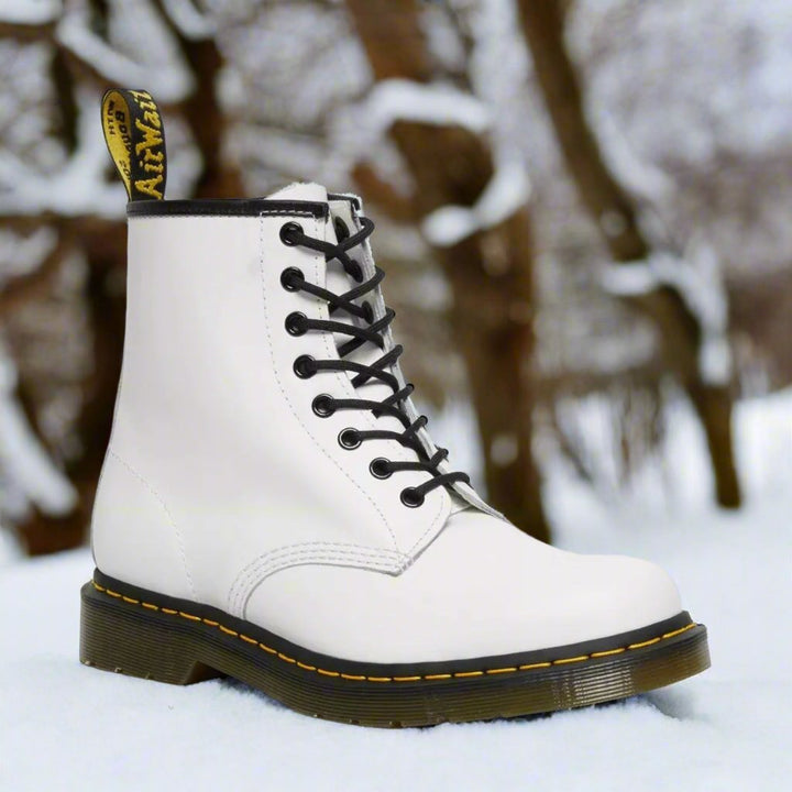 Men's ankle-height combat boots with lace-up front and chunky sole