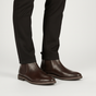 Men's Chelsea boots with rounded toe and elastic side panels
