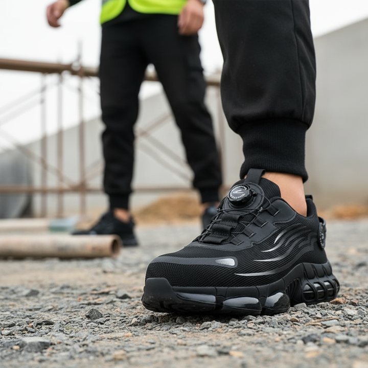 Men's protective lace-up work shoes