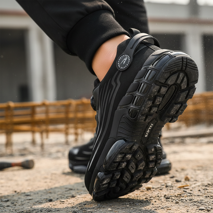 Men's protective lace-up work shoes