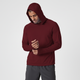 Men's long-sleeve hooded sports top with thumb-opening cuffs