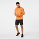 Men's long-sleeve hooded sports top with thumb-opening cuffs