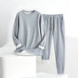 Unisex lounge set with crew neck sweatshirt and drawstring jogger trousers