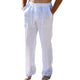Men's Straight Leg Trousers, Lightweight Pleated Smart Casual Summer Trousers