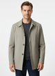 Men's classic trench coat with button front and side pockets