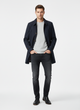 Men's classic trench coat with button front and side pockets