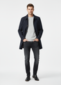 Men's classic trench coat with button front and side pockets