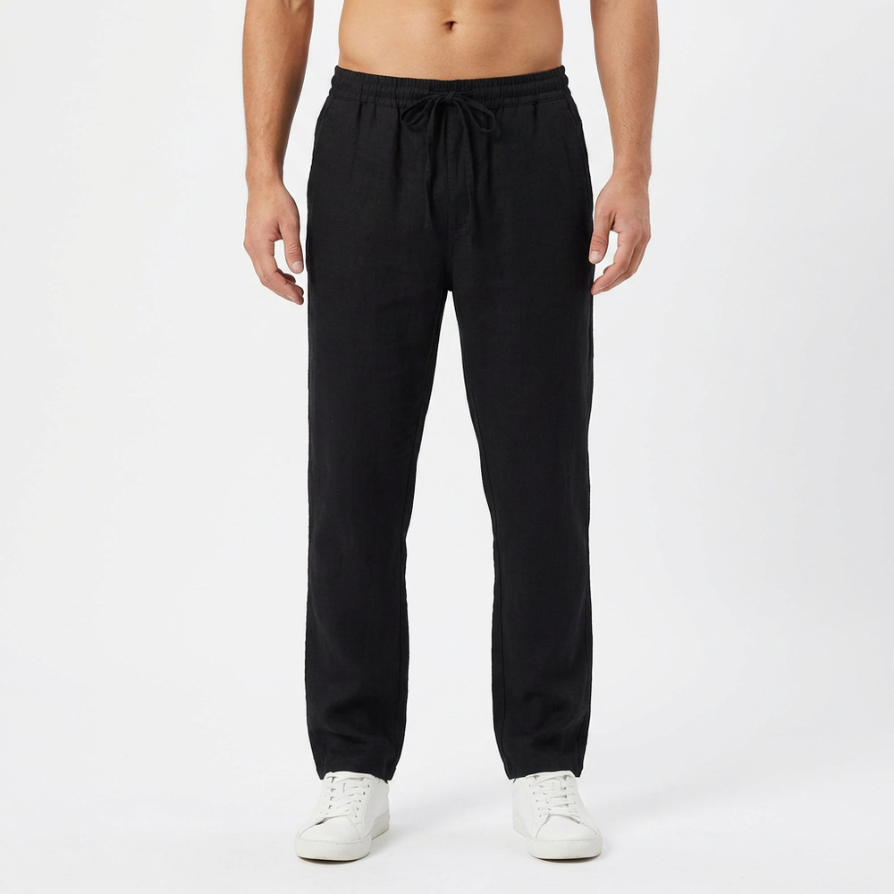 Men's Drawstring Trousers, Straight Leg, Elasticated Waist