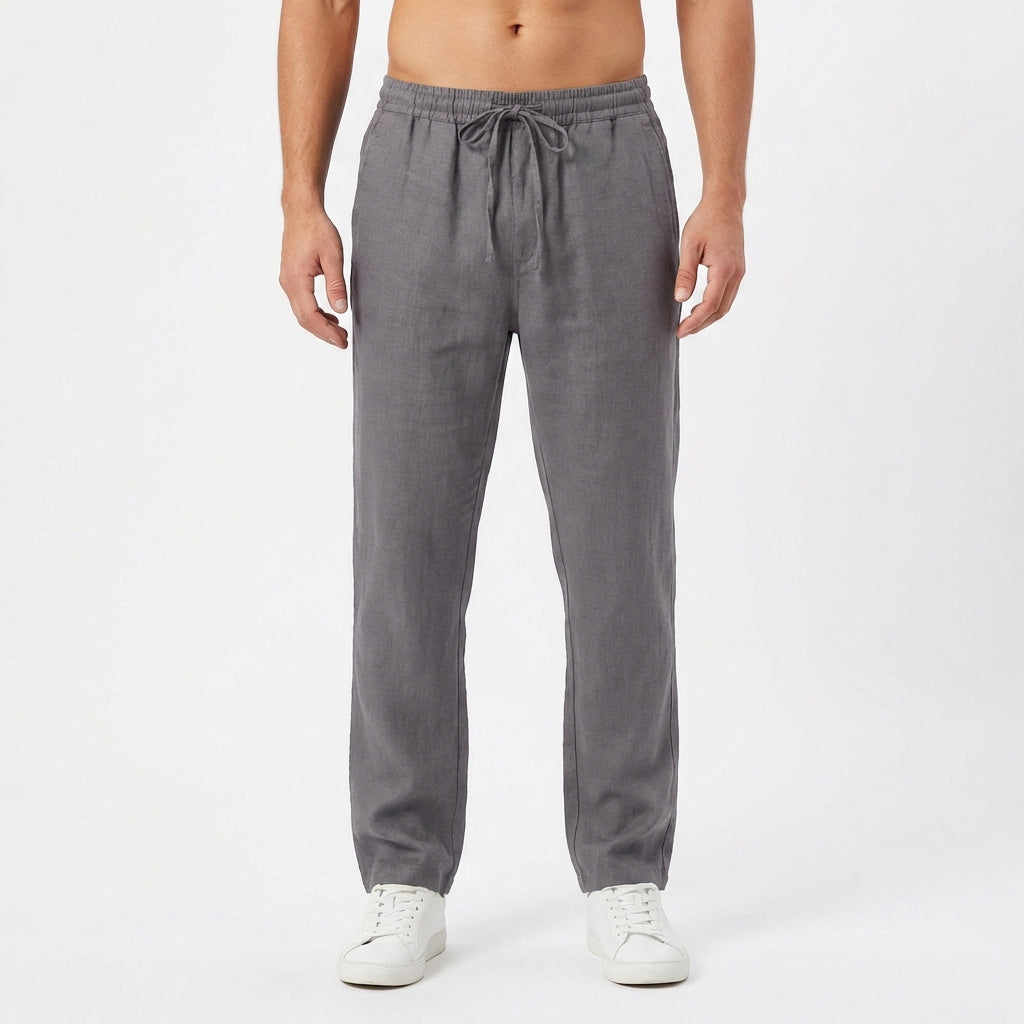 Men's Drawstring Trousers, Straight Leg, Elasticated Waist