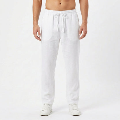 Men's Drawstring Trousers, Straight Leg, Elasticated Waist
