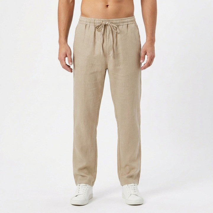 Men's Drawstring Trousers, Straight Leg, Elasticated Waist