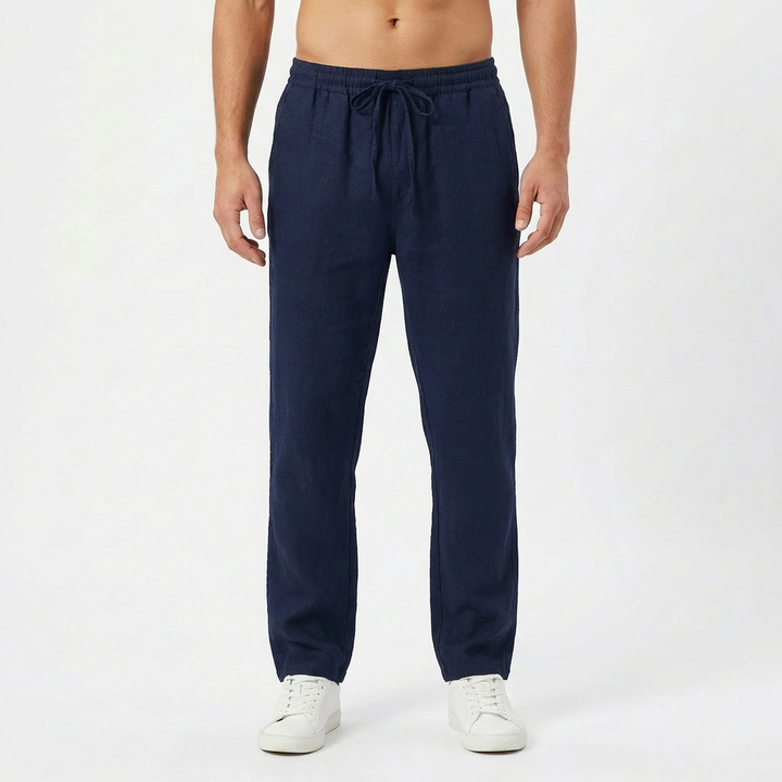 Men's Drawstring Trousers, Straight Leg, Elasticated Waist
