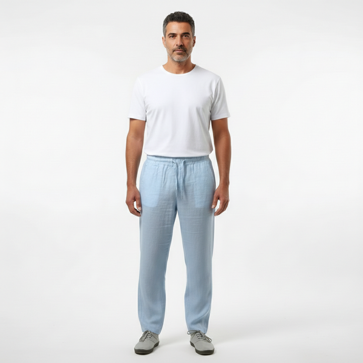 Men's Drawstring Trousers, Straight Leg, Elasticated Waist