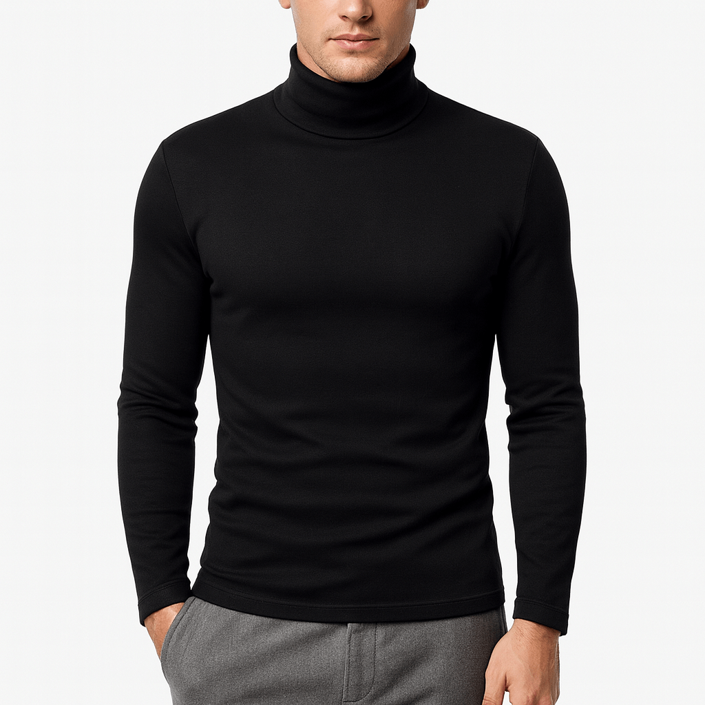 Men's slim long-sleeve turtleneck T-shirt