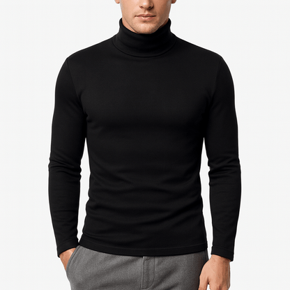 Men's slim long-sleeve turtleneck T-shirt