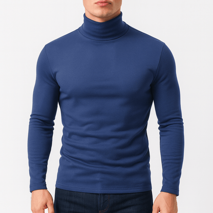 Men's slim long-sleeve turtleneck T-shirt