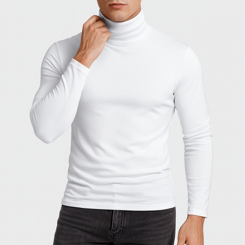 Men's slim long-sleeve turtleneck T-shirt
