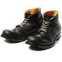 Men's lace-up ankle boots with round toes and low heels