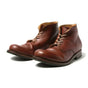 Men's lace-up ankle boots with round toes and low heels