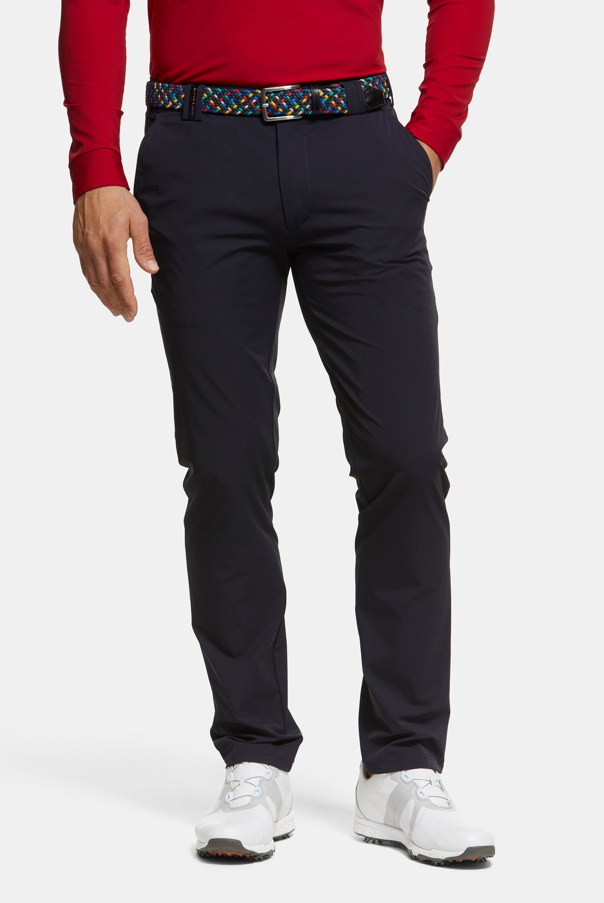 Golf chino trousers with a classic straight-leg design