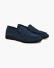 Woven slip-on loafers with round toes and flat soles