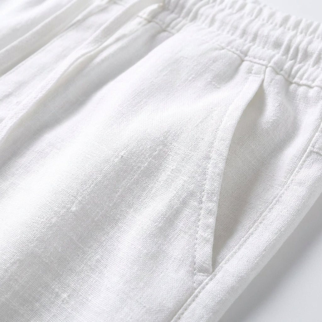 Men's Straight Leg Trousers, Drawstring Waist Lightweight Relaxed Casual Summer Trousers