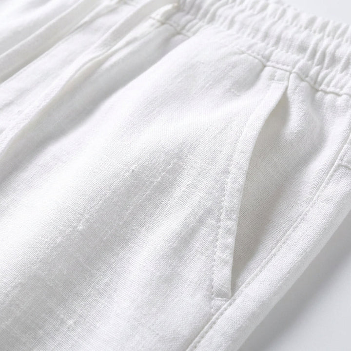 Men's Straight Leg Trousers, Drawstring Waist Lightweight Relaxed Casual Summer Trousers