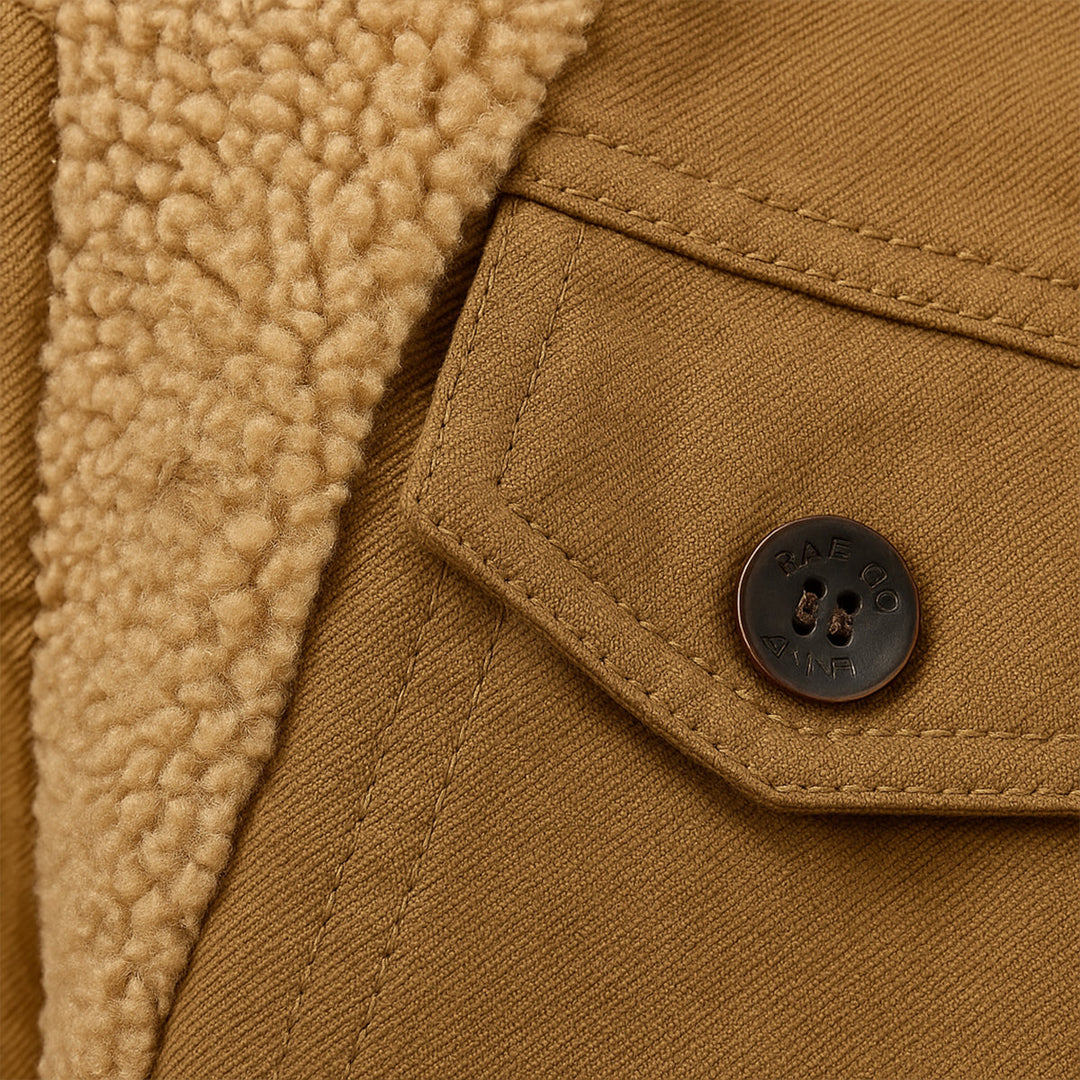 Men's fleece-lined hooded winter coat