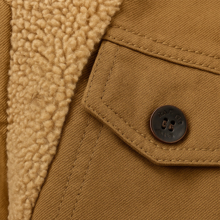 Men's fleece-lined hooded winter coat