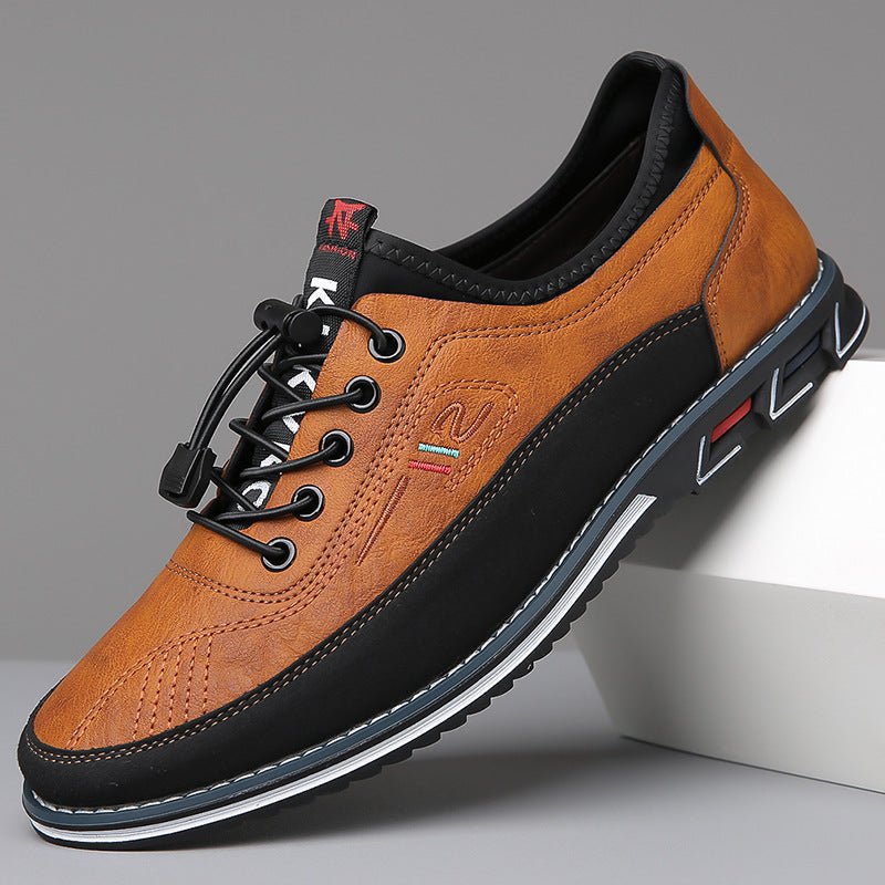 Men's contrast panel lace-up casual shoes