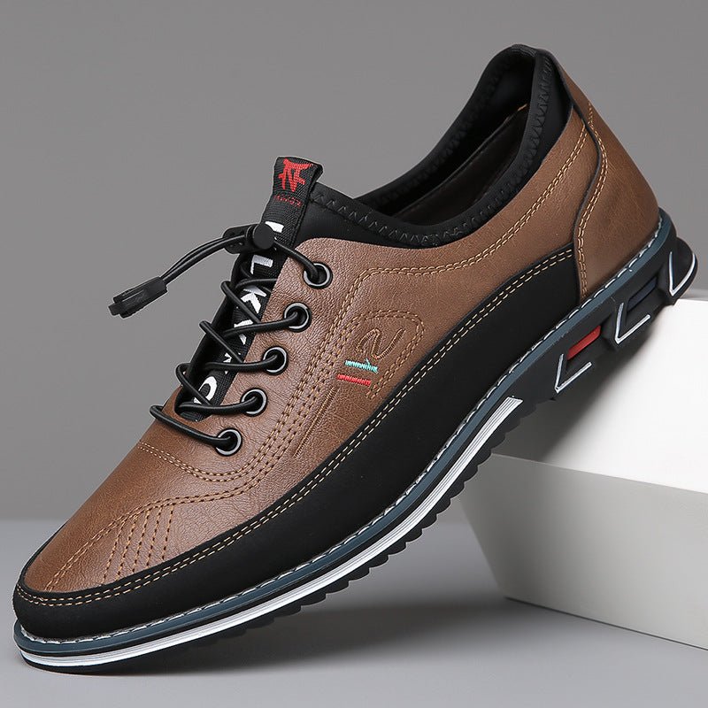 Men's contrast panel lace-up casual shoes
