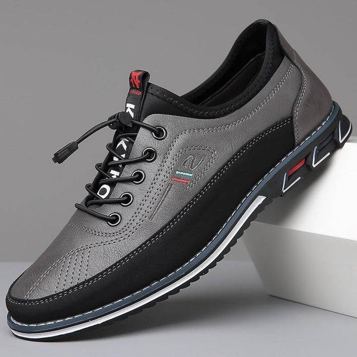 Men's contrast panel lace-up casual shoes