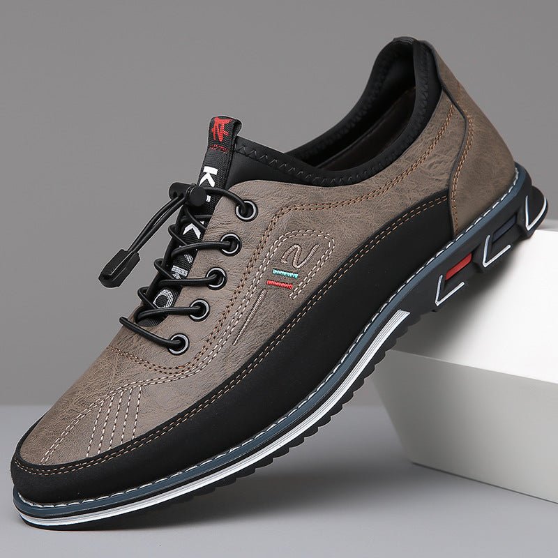 Men's contrast panel lace-up casual shoes