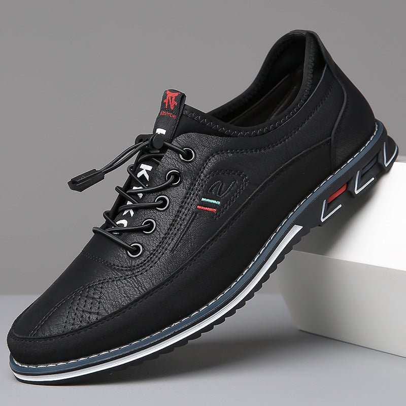 Men's contrast panel lace-up casual shoes