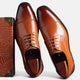 Men's Leather Oxford Shoes, Cap Toe, Polished Finish
