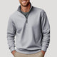 Men's quarter-zip pullover sweater with mock neck
