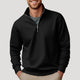 Men's quarter-zip pullover sweater with mock neck