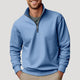 Men's quarter-zip pullover sweater with mock neck