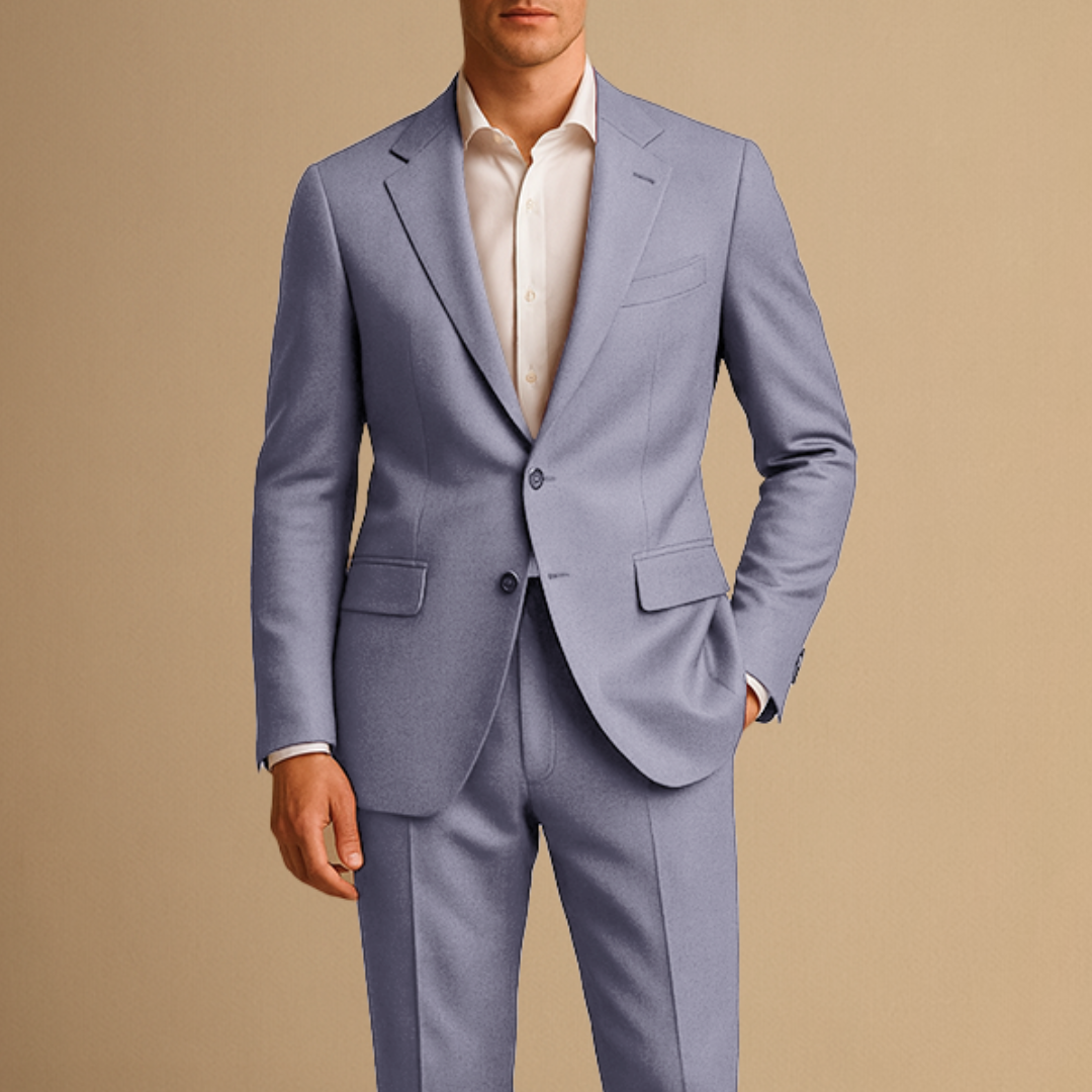 Men's Slim Fit Two-Piece Suit, Lightweight for Weddings