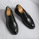 Men's High-Gloss Derby Dress Shoes, Lace-Up Formal Shoes for Weddings & Black-Tie Events